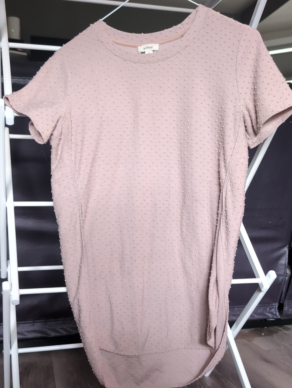 Wilfred Blush-Pink Textured Short Sleeve Shirt